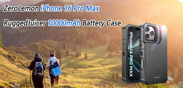 ZeroLemon 10000mAh Extended Battery Case for iPhone 16 Pro Max