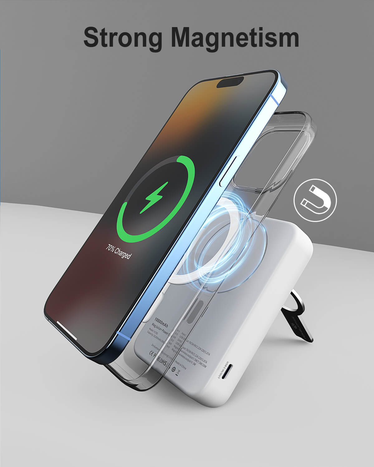Upgraded MagJuice+ 10,000mAh Magnetic Power Bank with Apple Watch Charger