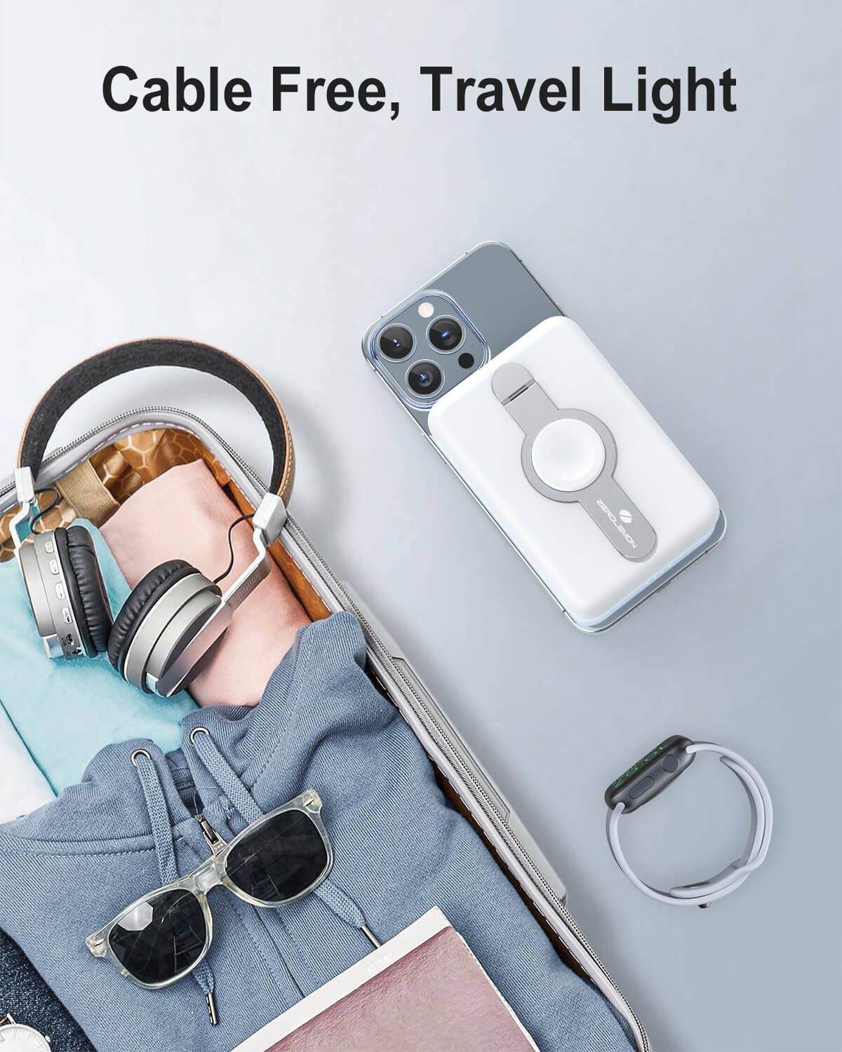 Upgraded MagJuice+ 10,000mAh Magnetic Power Bank with Apple Watch Charger