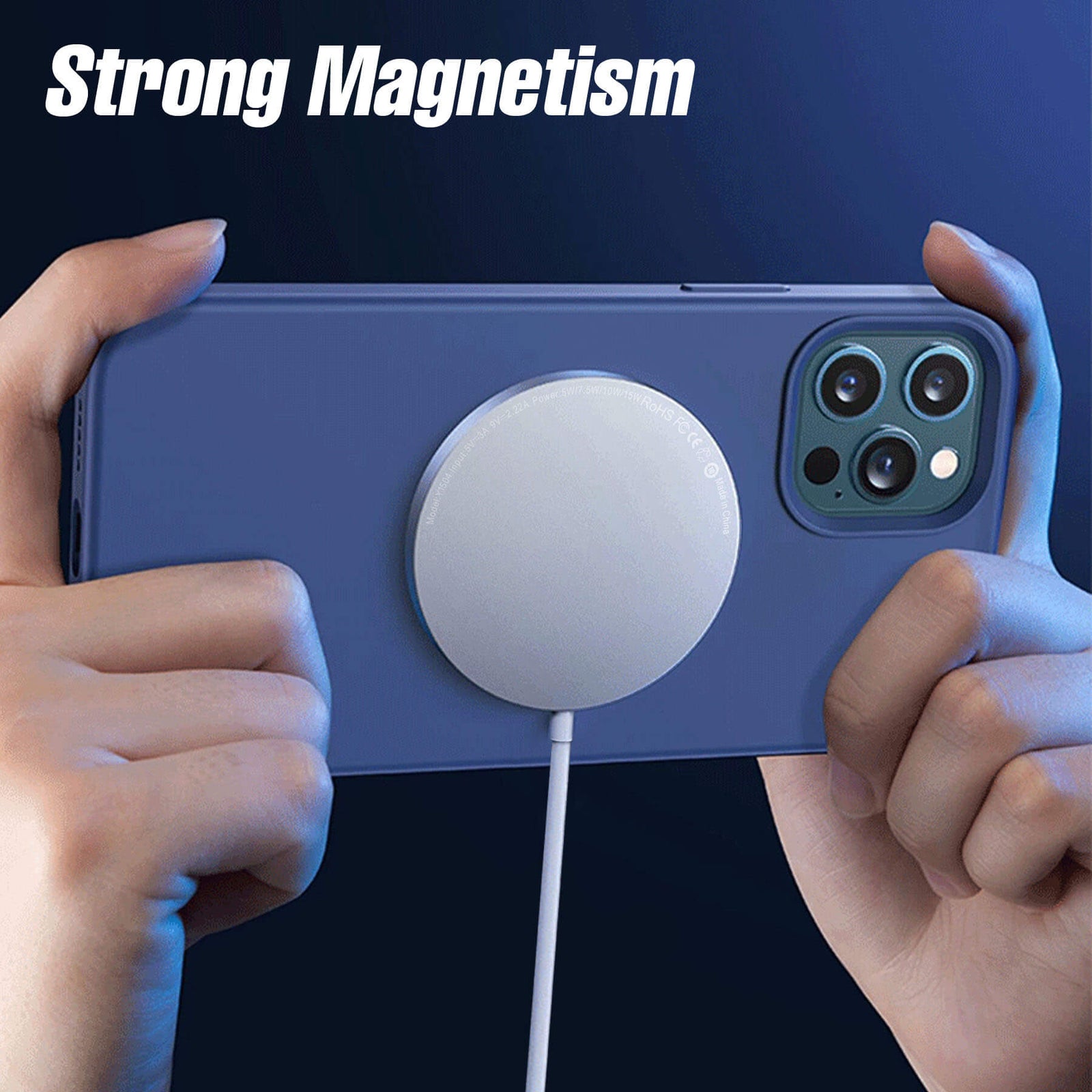 Magnet Wireless Charger charging pad for iPhone 12 Mini/ 12/ 12 Pro/12 Pro Max silver 5W 7.5W 10W 15W
