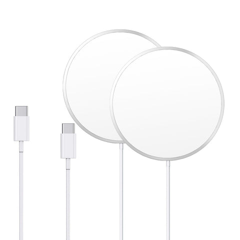 Magnetic Wireless Charger 10ft White [MagSafe Compatible]