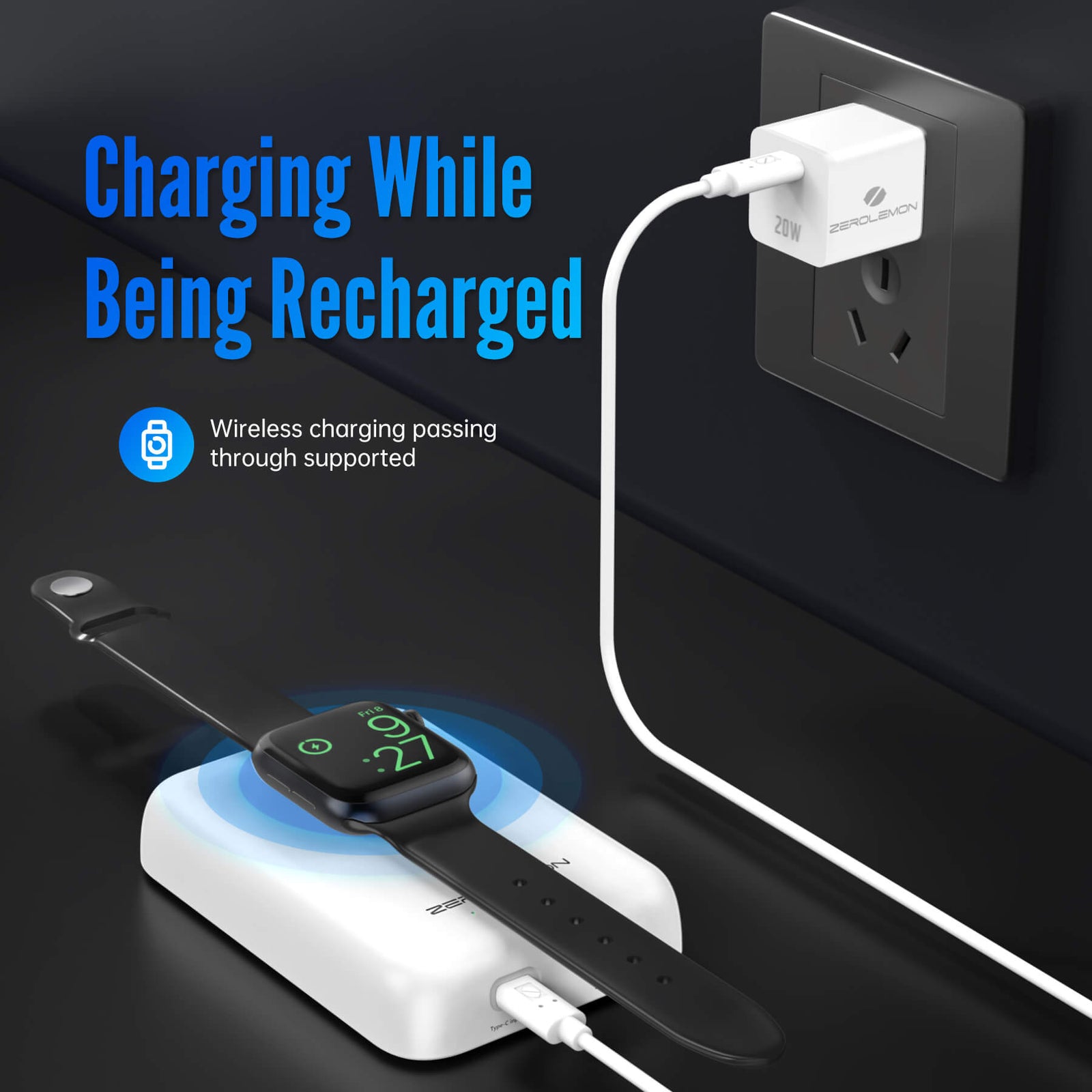 Mag-safe Battery Pack with Apple Watch Charger 10,000mAh