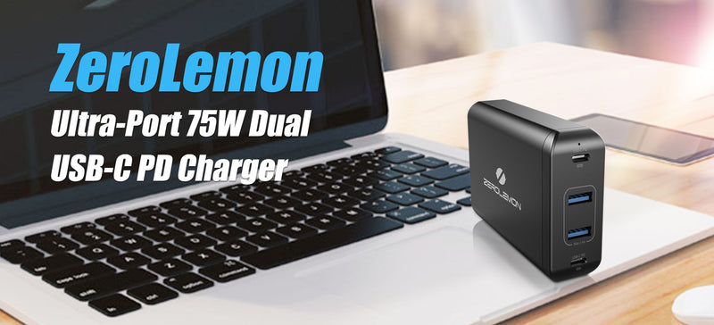 ZeroLemon Launches Amazing new 75W Dual USB-C PD 4-Port Desktop Charger with 60W Power Delivery