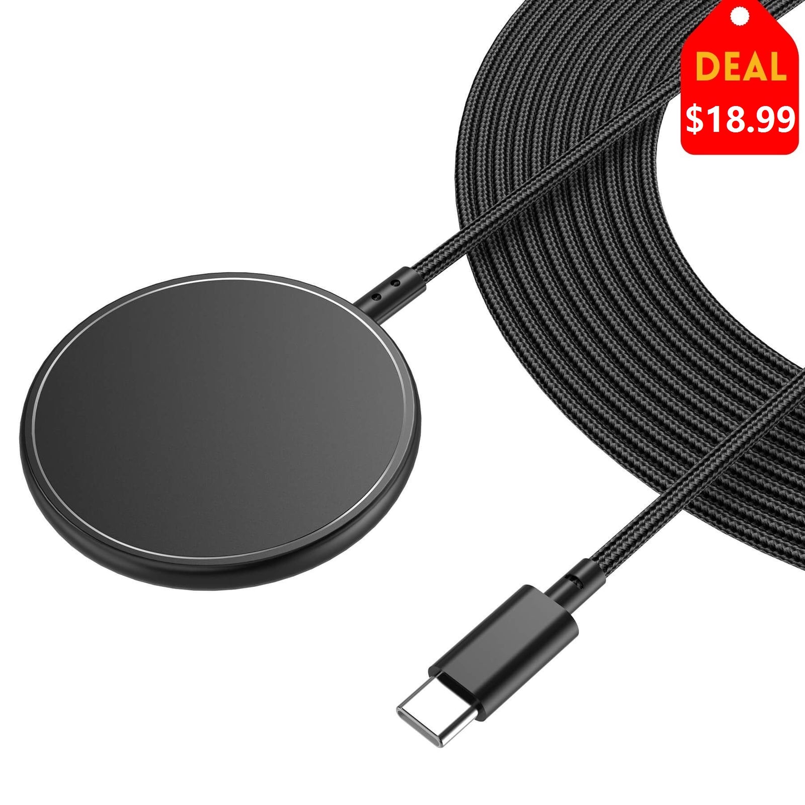 Magnetic Wireless Charger 10ft Black [Magsafe Compatible] - [Shipping to US Only]