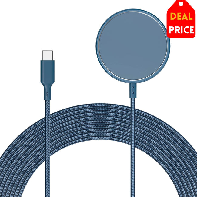 Magnetic Wireless Charger 10ft Blue [MagSafe Compatible] - [Shipping to US Only]