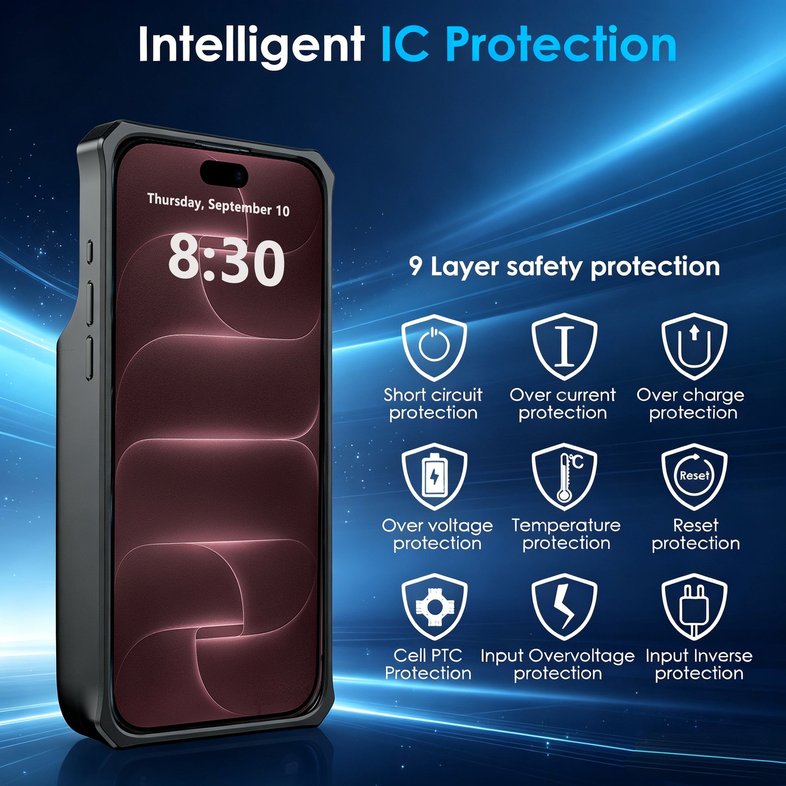 iPhone 18 Pro Max Wireless Charging Battery Case 10000mAh