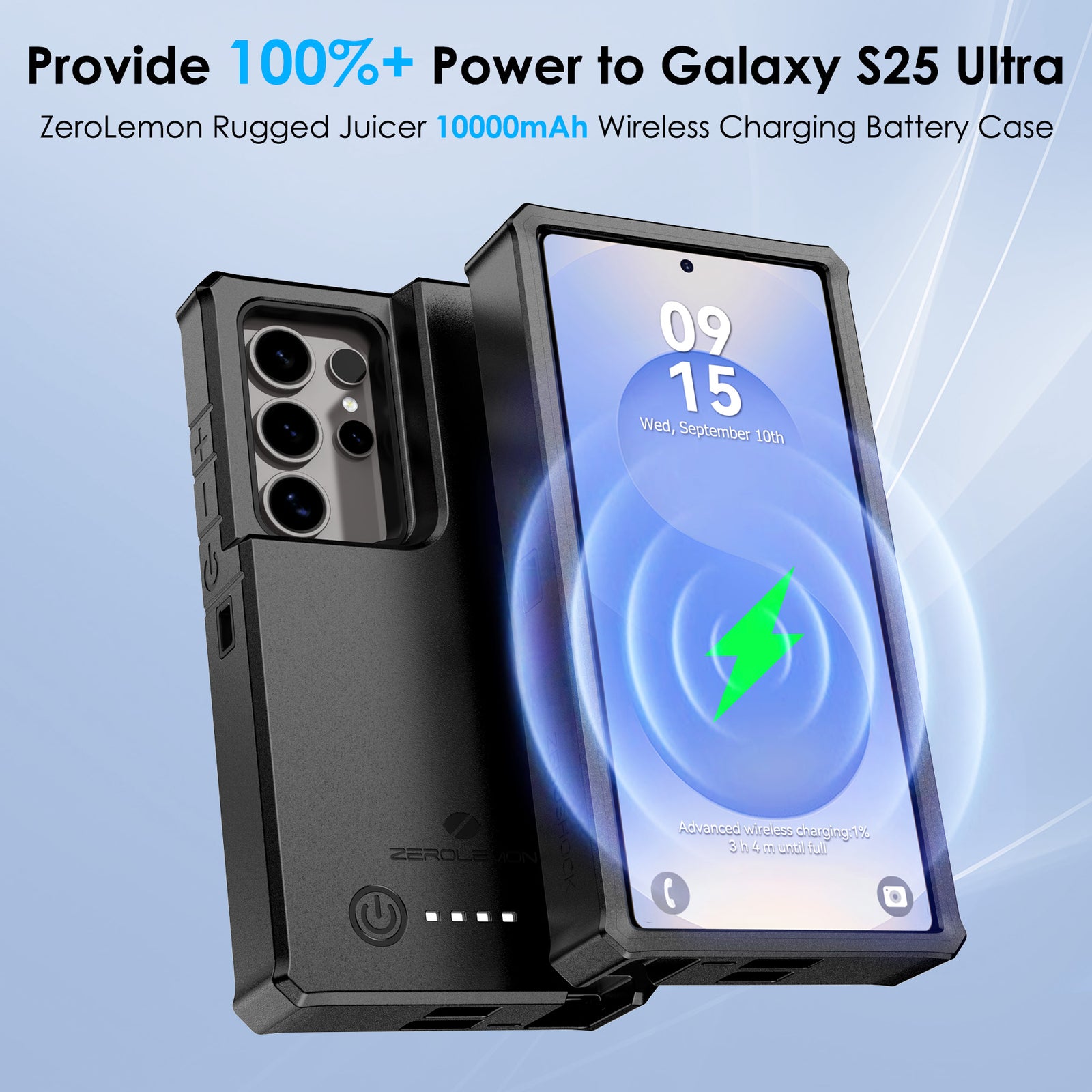 Galaxy S25 Ultra Wireless Charging Case 10000mAh