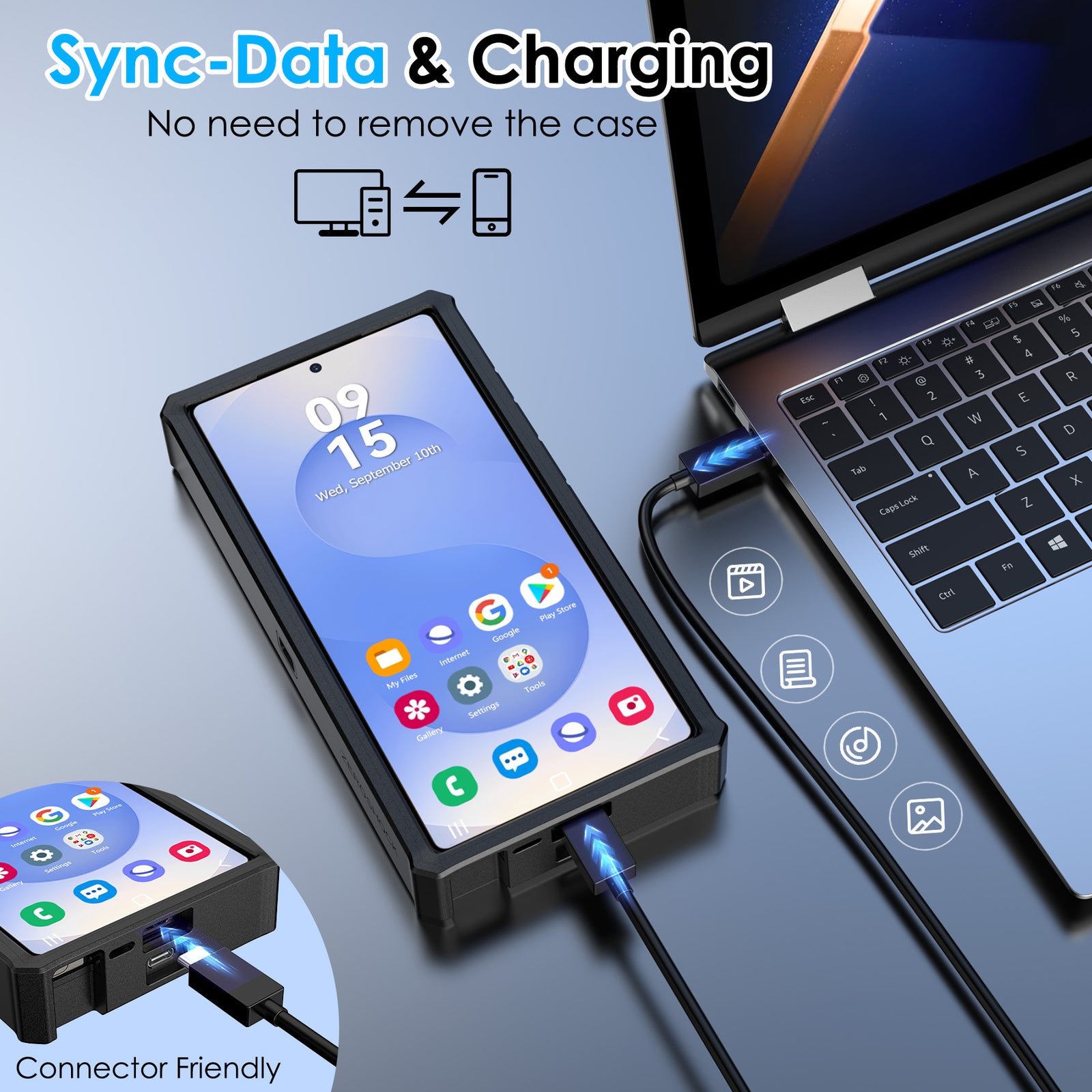 Galaxy S25 Ultra Wireless Charging Case 10000mAh