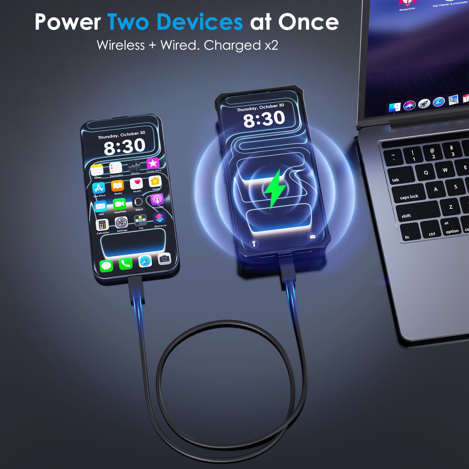 iPhone 17 Pro Max Wireless Charging Battery Case 10000mAh