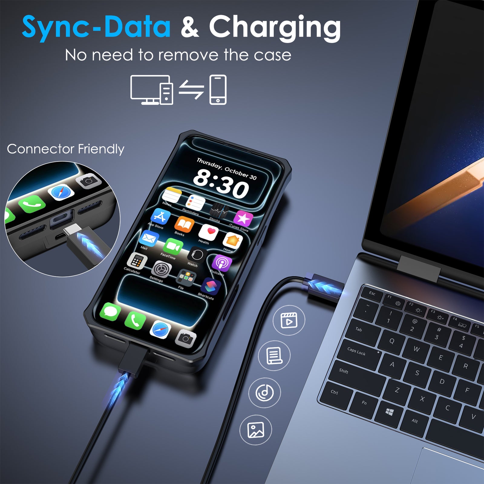 iPhone 17 Pro Max Wireless Charging Battery Case 10000mAh