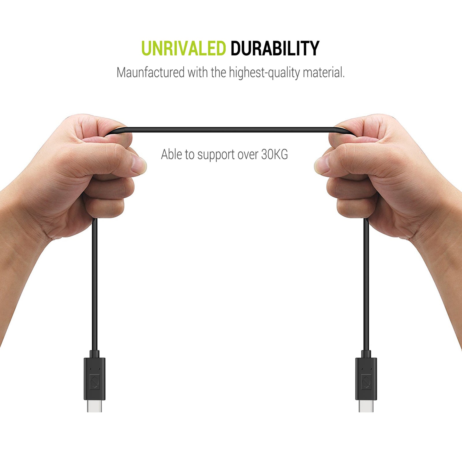 USB C to USB C 2.0 Cable 3.3ft/1m - Black (1 Pack) [Shipping to US Only]
