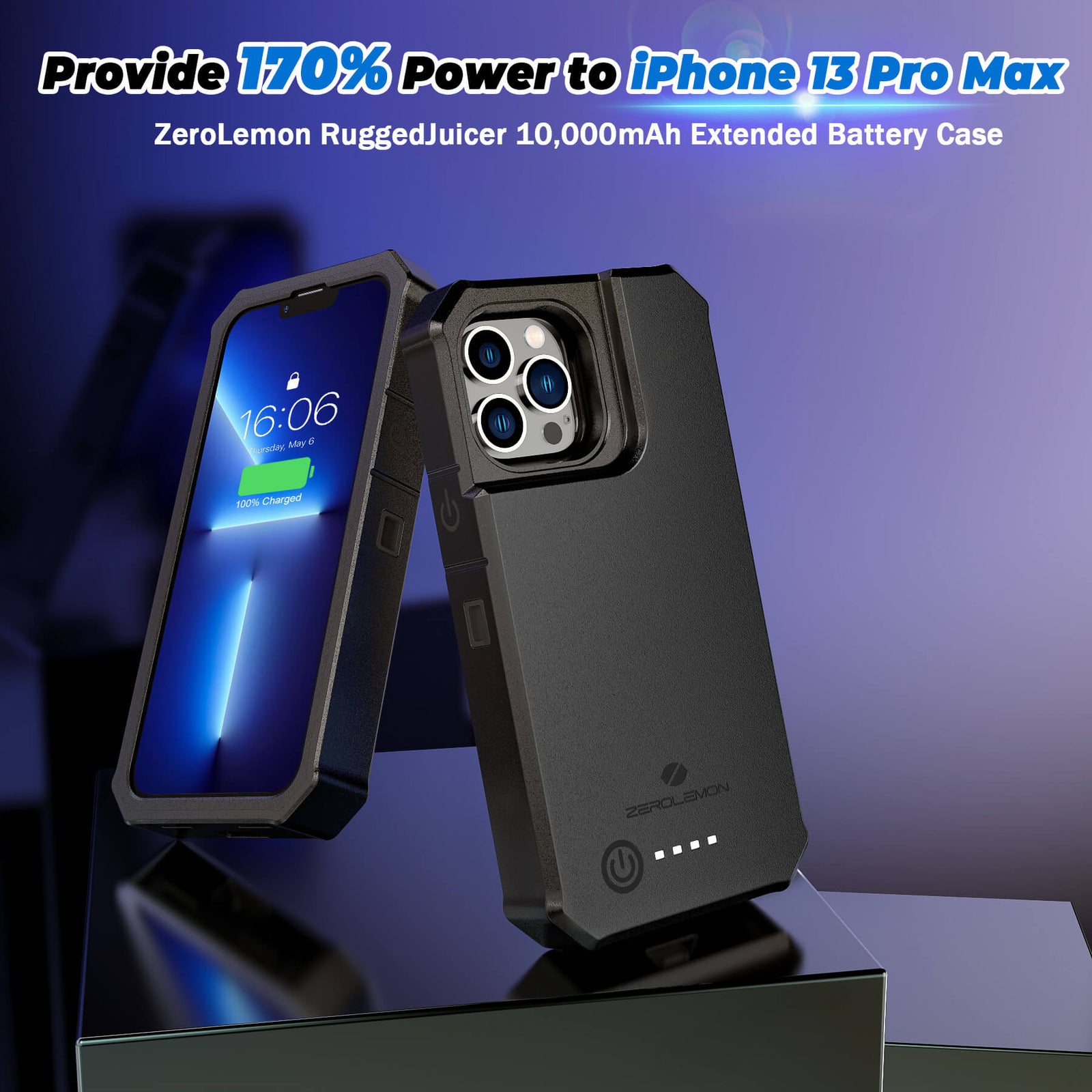 iPhone 13 Pro Max / 14 Plus Battery Case 10000mAh